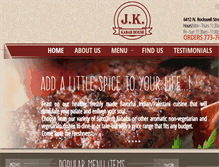 Tablet Screenshot of jkkababhouse.com